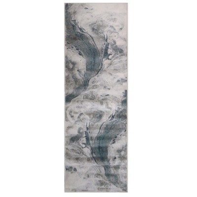 Modern Abstract Marble Indoor Area Rug or Runner by Blue Nile Mills