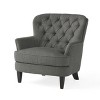 GDFStudio Ishtar Contemporary Tufted Birch Wood Club Chair and Ottoman Set - 4 of 4