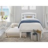 AFI Furnishings Warren Platform Bed T with T Trundle WH - 3 of 4