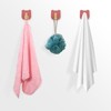 Unique Bargains Plastic Bear Shape Self-Adhesive Bathroom Kitchen Wall Hooks 4 Pcs - 3 of 3