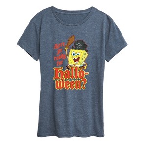 Women's - SpongeBob SquarePants - Arrr Ye Ready For Halloween Short Sleeve Graphic T-Shirt - 1 of 4