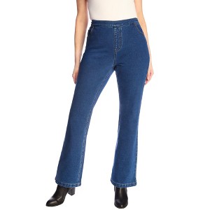 Woman Within Plus Size Knit Denim Bootcut Jean - 1 of 4