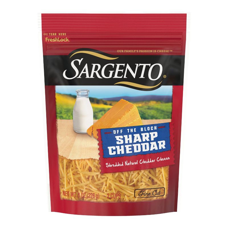 Sargento Natural Sharp Cheddar Shredded Cheese - 8oz, 1 of 10
