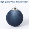 Velvet Christmas Ornaments Set of 25 - Elegant Shatterproof Holiday Balls for Tree Decorations in Green, Brown & Neutral Tones - 4 of 4