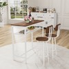 3-Piece Bar Height Dining Set with a Table and 2 Stools with Backrest - 2 of 4