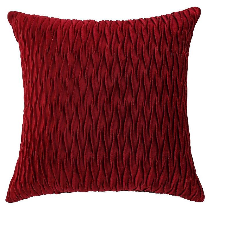 Kate Aurora Overfilled Crushed Velvet 1 Piece Zippered Christmas Accent Throw Pillow - 18" x 18", 1 of 12