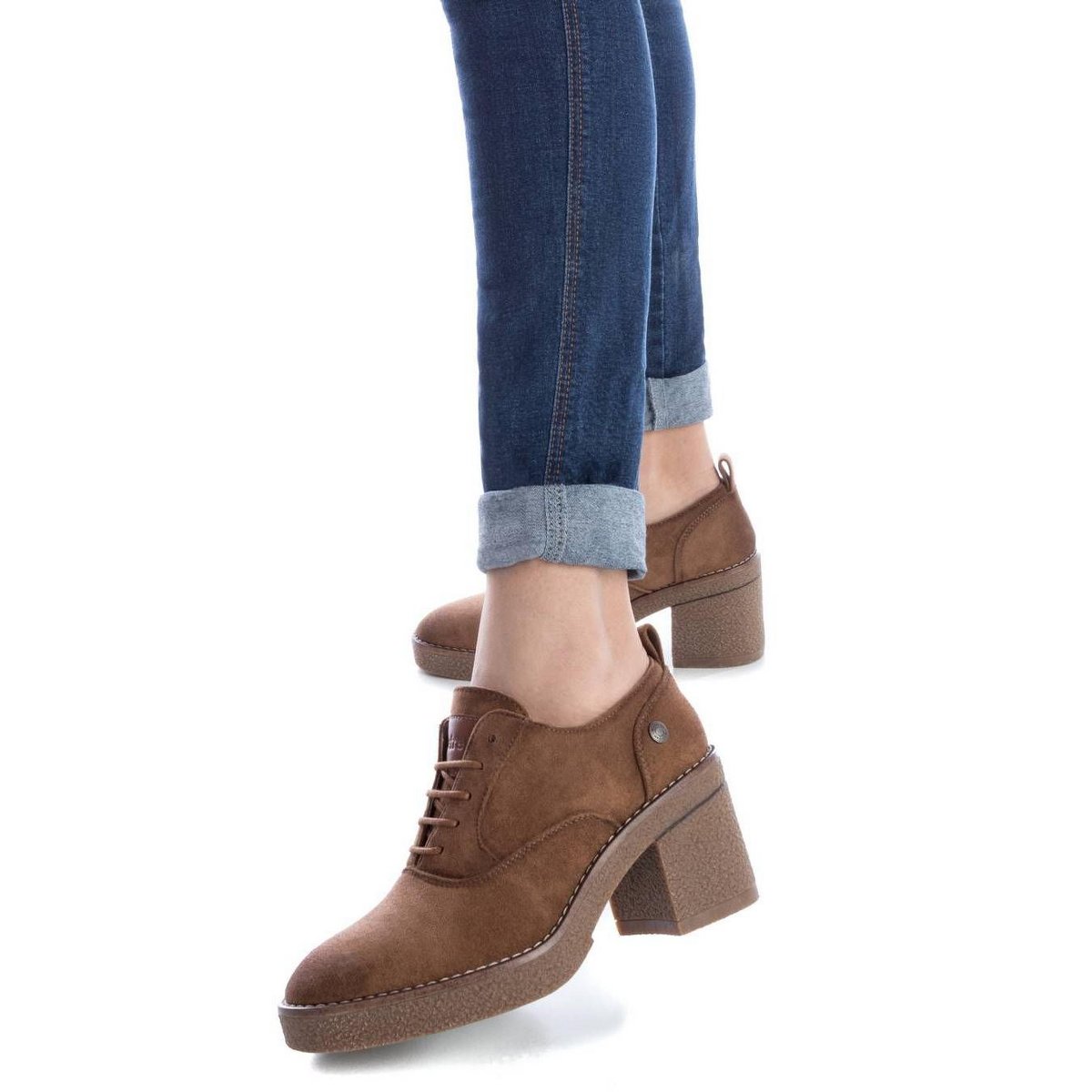 Обувь Refresh Shoes Women's heeled Oxfords 170993 CAMEL 6 — фото 2