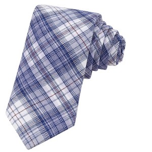 INSPIRE CHIC Plaid Woven Self-tied Striped Skinny Necktie 2.8" for College Graduation Campus 1 Pc - 1 of 4