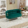 NicBex 50 Inch Modern Velvet Loveseat Sofa,2 Seater Sofa with Curved Backrest for Living Room,Apartment,Bedroom,Green - 2 of 4