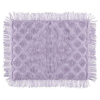 Collections Etc Lavender Textured Design Royalty Chenille Pillow Sham