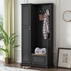 Sapphtopaz 3-in-1 Hall Tree with Flip-Up Bench,Multifunctional Shoe Cabinet with Adjustable Shelves&3 Hook,Entryway Cabinet for Entryway,Hallway - 3 of 4