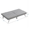 VASIP WOOD FRAME, STAINLESS LEG, FUTON, SOFA BED GREY - 4 of 4