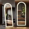Lirago Lighting Mirror with LED Lights Lighted Floor Standing Mirror with Stand Wall Mounted Hanging Roundedcorners 26'71 - 2 of 4