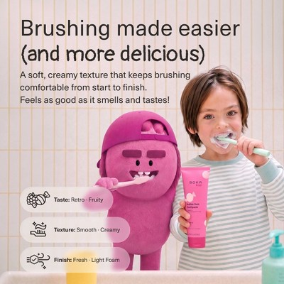 Boka Kids' Fluoride-Free Nano Hydroxyapatite Toothpaste - Bubblegum - 3.4oz