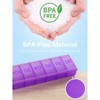 Barhon Pill Organizer Large, Weekly Medicine Pill Organizers, 7 Day Pills Box Case Travel for Big Vitamin Supplements Fish Oil - 3 of 4