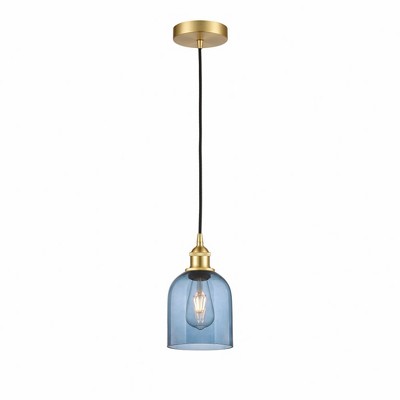 Bella - 1 Light Cord Hung Mini Pendant In Industrial Style-9.5 Inches Tall and 5.5 Inches Wide