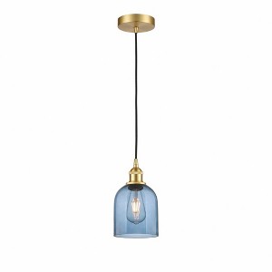 Bella - 1 Light Cord Hung Mini Pendant In Industrial Style-9.5 Inches Tall and 5.5 Inches Wide - 1 of 1