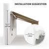 PAGED Retractable Awning Adjustable Window Awning UV Resistant Fabric Aluminum Frame for Deck, Gardens, Yard - 4 of 4