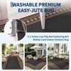 2x6FT Jute Washable Area Rug for Living Room, Modern Non-Slip Outdoor Rug for Patio, Non-Shedding Stain Resistant Soft Carpet for Bedroom - 4 of 4