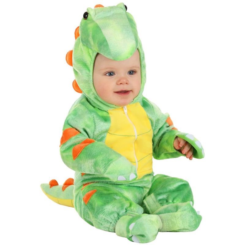 HalloweenCostumes.com Green Stegosaurus Baby Costume., 1 of 3