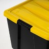 IRIS USA Plastic Storage Bins Black/Yellow - 3 of 4