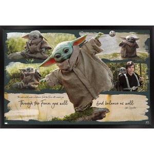 Trends International Star Wars: The Book of Boba Fett - Grogu Jedi Training Framed Wall Poster Prints - 1 of 4