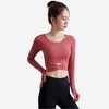 Anna-Kaci Active Women's Long Sleeve Crop Top with Thumbholes and Cutout Detail - 4 of 4