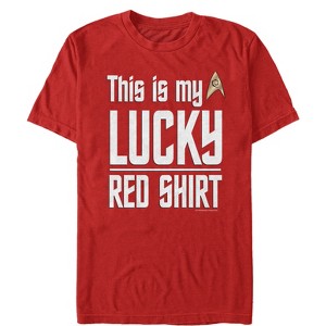 Men's Star Trek This Is My Lucky Red Shirt T-Shirt - 1 of 4