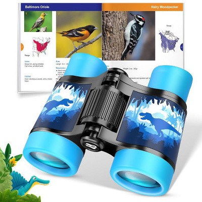 FUNFORFUN Dinosaur Binoculars Toys for Kids 3 4 5 6 7 8Year Old Boys Girls Christmas Birthday Gifts for Boy Grandkids Ages 3-5 4-6 Toddlers Blue