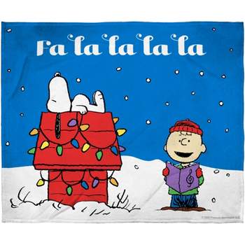 Peanuts Charlie Brown And Snoopy Ultra Soft Faux-Shearling Throw Blanket Multicoloured