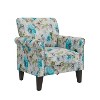 Handy Living Janet Traditional Rolled Accent Armchair with Pewter Nailheads Floral Pattern - 3 of 4