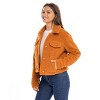 Women's Faux Fur Teddy Jean Jacket - SEBBY - image 3 of 4