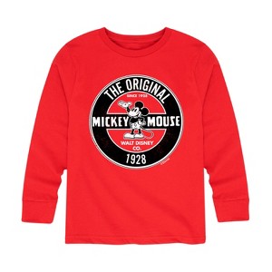 Boys' - Disney - Mickey Mouse Original Badge Long Sleeve Graphic T-Shirt - 1 of 4