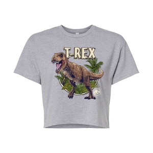 Women's - Jurassic Park - Tyrannosaurus Rex Cropped Graphic T-Shirt - 1 of 4