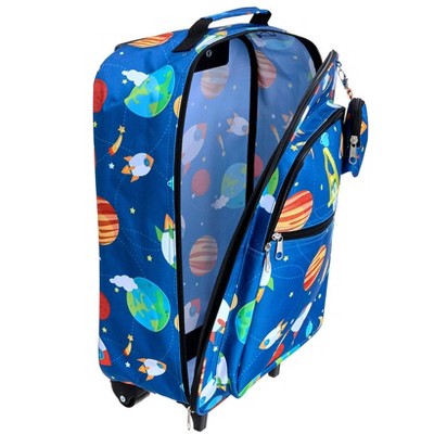 The Lakeside Collection 3-Pc. Kid's Monogrammed Space-Themed Luggage Sets