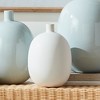 Plum & Post Barclay Butera Sandbar Vase Small - White/Taupe Stoneware - 4 of 4