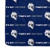 NHL Tampa Bay Lightning Repeat Logo Wordmark Ultra Soft Blanket - 2 of 3