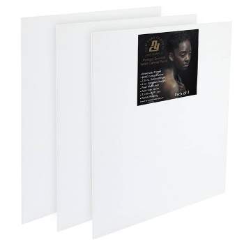 Neliblu 4x4 Inches White Canvases for Painting - Pack of 12