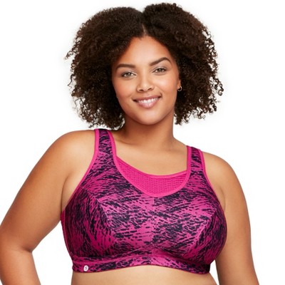 Glamorise Womens No-bounce Camisole Elite Sports Wirefree Bra 1067  Gray/coral 36f : Target