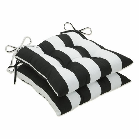 Black and white hotsell striped outdoor chair cushions