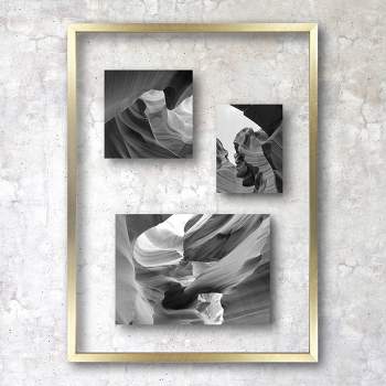 16.4 X 20.4 Matted To 11 X 14 Thin Metal Gallery Frame Brass -  Threshold™ : Target