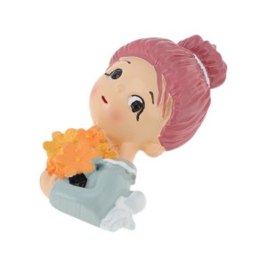 Unique Bargains Decorative Magnets Magnetic Fridge Sticker Irregular Shape Synthetic Resin Pink Beige Blue 1Pc - 1 of 3