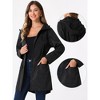 INSPIRE CHIC Women's Lightweight Hooded Raincoat Windbreaker Trench Coat - 2 of 4