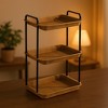 SUGIFT 2-Tier / 3-Tier Stainless Steel & Wood Serving Rack with Handles - 2 of 4