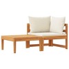 vidaXL Garden Lounge Set Cream White Solid Acacia Wood Medium Durable - 2 of 4