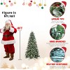 Snow Xmas Tree with Red Berries, Pine Cones, Tips, PVC Branches, Artificial Christmas Tree Hinged Holiday Tree for Indoor Décor - Cuddlewood - 4 of 4