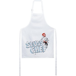 Cat in the Hat "Seuss Chef" Unisex White Fabric Apron - 1 of 1