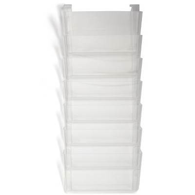 HITOUCH BUSINESS SERVICES Unbreakable 7-Pocket Plastic Letter Wall File Clear TR55347