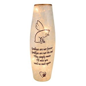 Stony Creek 12.0 Inch Best Friend Cat Pre Lit Vase Angel Feline Heart Poawprint Novelty Sculpture Lights - 1 of 4