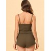 cheibear Women's Spaghetti Straps Cami Tops with Shorts Lounge Sleepwear Pajama Set - 3 of 4